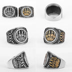 PENDRA Viking Runes Wolf Ring
