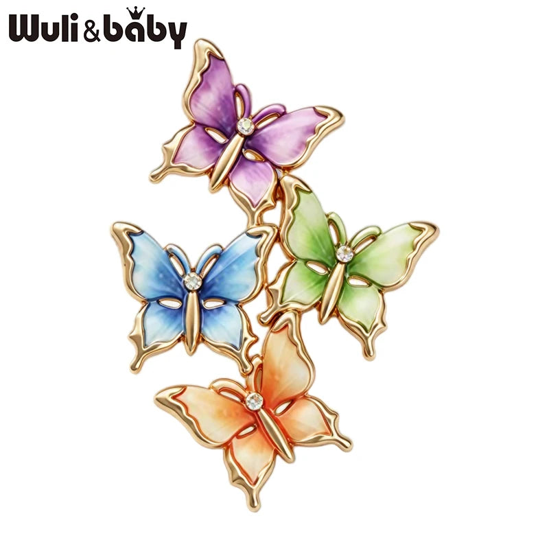 PENDRA Lines Of Butterflies Brooch
