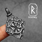 Retro Viking Rune Amulets Men Necklaces Stainless Steel Pendant Chain Women Punk Fashion Jewelry New Accessories Gifts Wholesale
