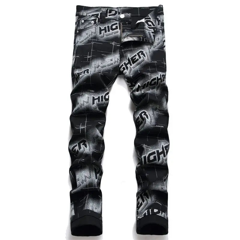 PENDRA Denim Printed Pants