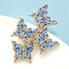 PENDRA Butterfly Garden Enamel Brooch