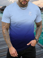 2025 New Summer Casual Men's Short-sleeved Shirt Hawaiian-style Beach Vacation Men's Shirt 3D Printed Men's T-shirt