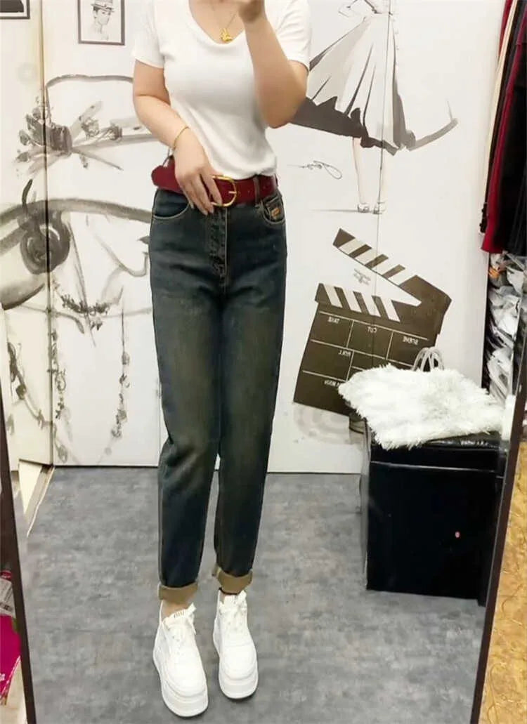 PENDRA Stretch Harem Ankle Jeans