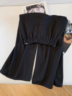PENDRA Cashmere Touch High Waist Wide Leg Pants