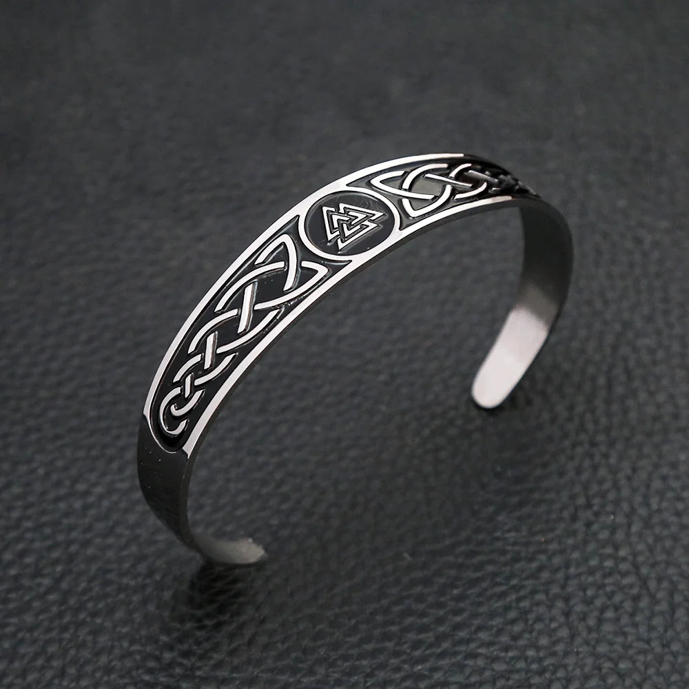 PENDRA Valknut Viking Stainless Steel Bracelet