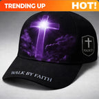 Purple Neutral Adjustable Christian Declaration Hat - "God Is Good" Religious Theme Baseball Cap, Suitable for Church Activities