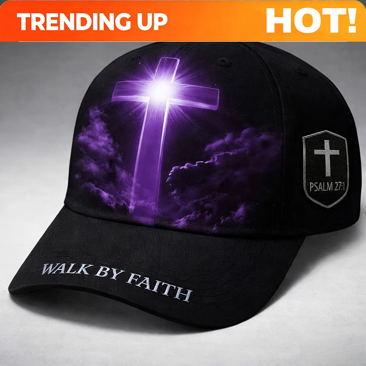 Purple Neutral Adjustable Christian Declaration Hat - "God Is Good" Religious Theme Baseball Cap, Suitable for Church Activities