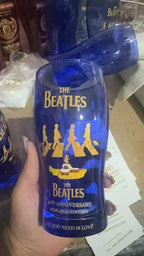 The Beatles Commemorative Glass Tumbler, Classic Abbey Road Print Tall Cup, Music Fan Collectible Decorations