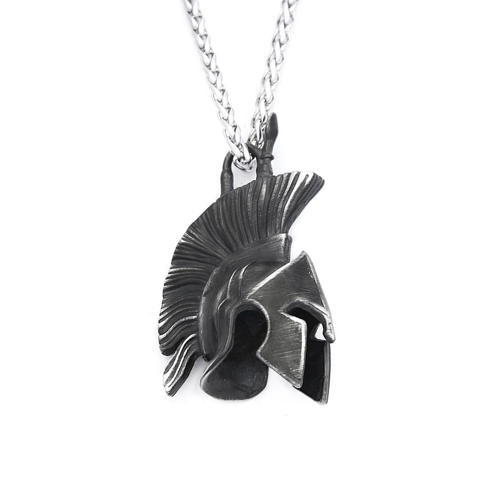 PENDRA Spartan Warrior 3D Pendant Necklace