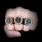 PENDRA Anchor Navy Ocean Steel Ring