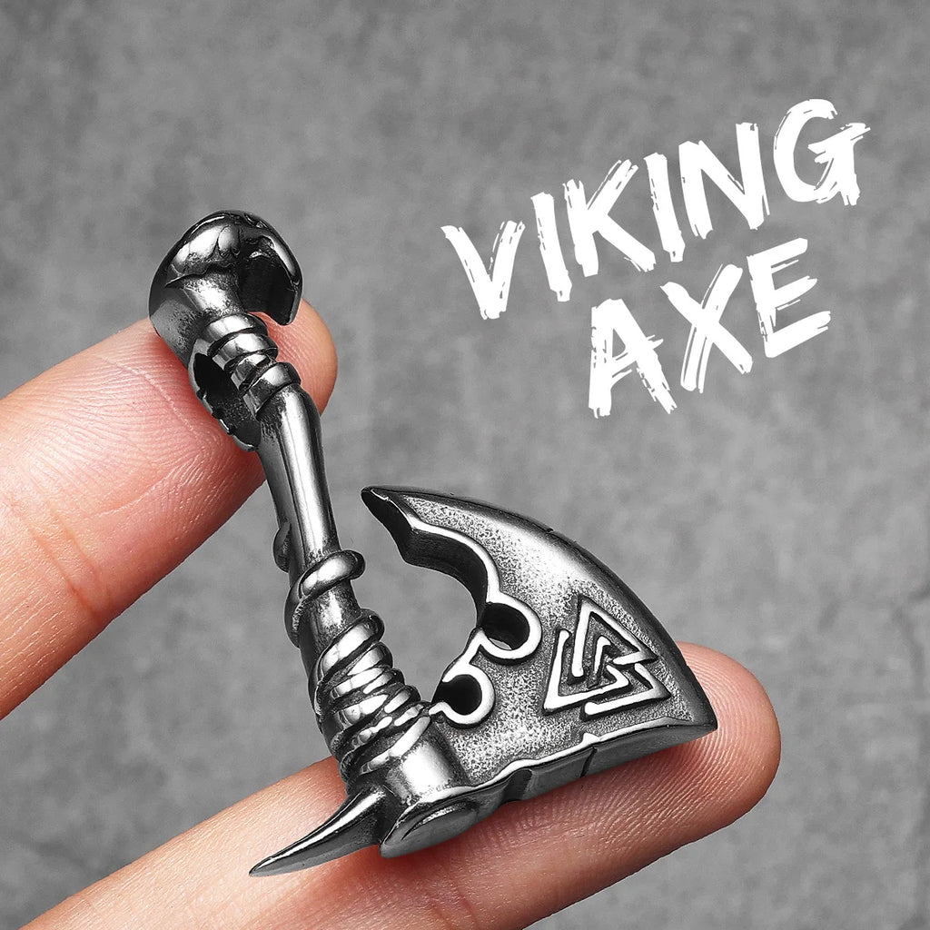 PENDRA Odin's Axe Steel Necklace