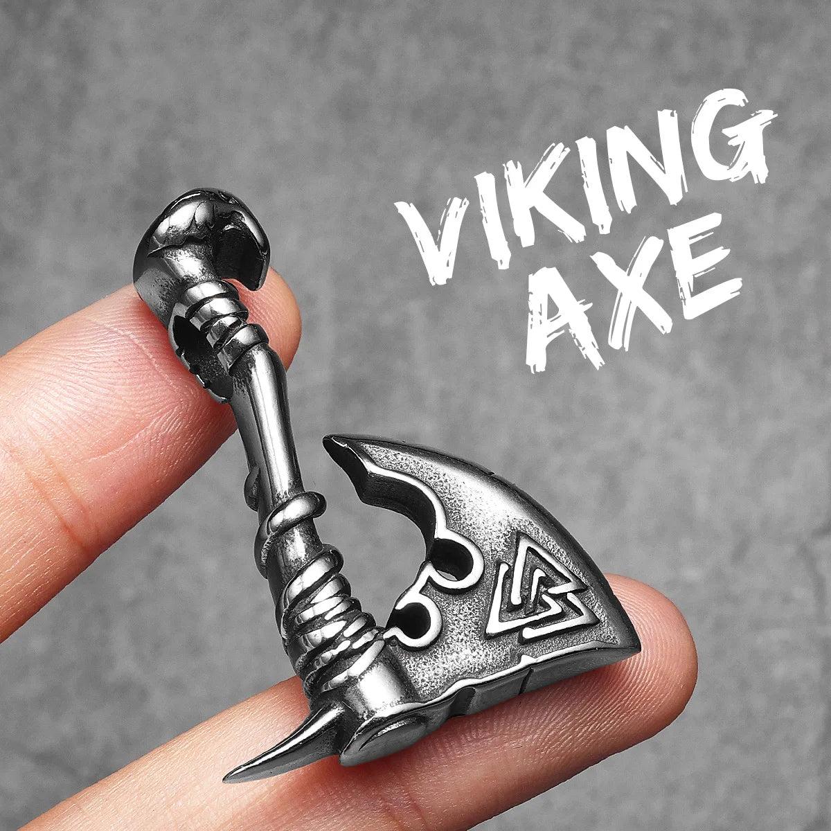 PENDRA Odin's Axe Steel Necklace