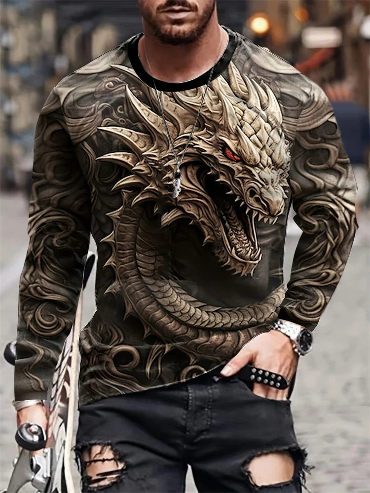 PENDRA Long Sleeve Flame Phoenix T-Shirt