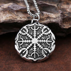 PENDRA Compassviking Stainless Steel Viking Compass Necklace