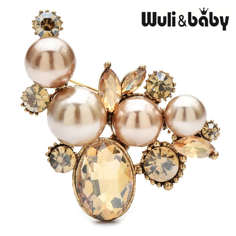 PENDRA Florielle10 Rhinestone Brooch