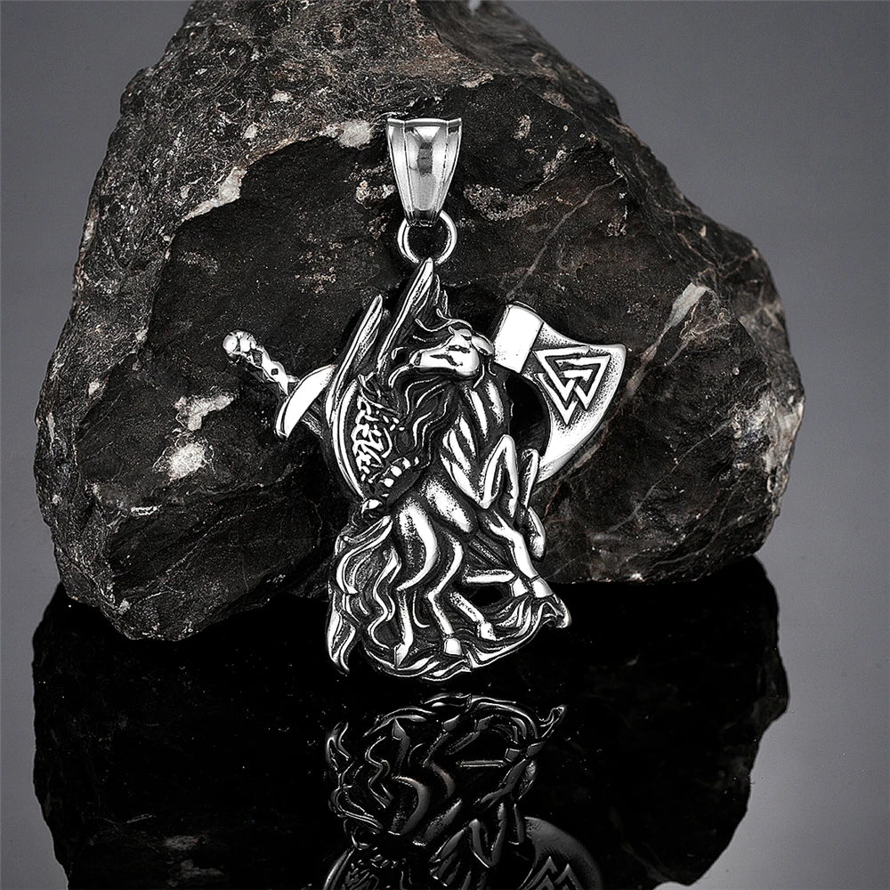 PENDRA Vikings Norse Leather Necklace