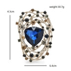 PENDRA Geometra Sparkling Crystal Geometric Brooch