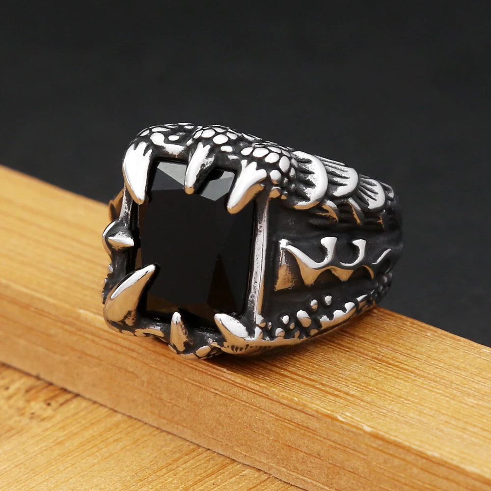 PENDRA Dragonclaw Gothic Stainless Steel Ring