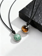 PENDRA Tiger Stone Pendant Necklace