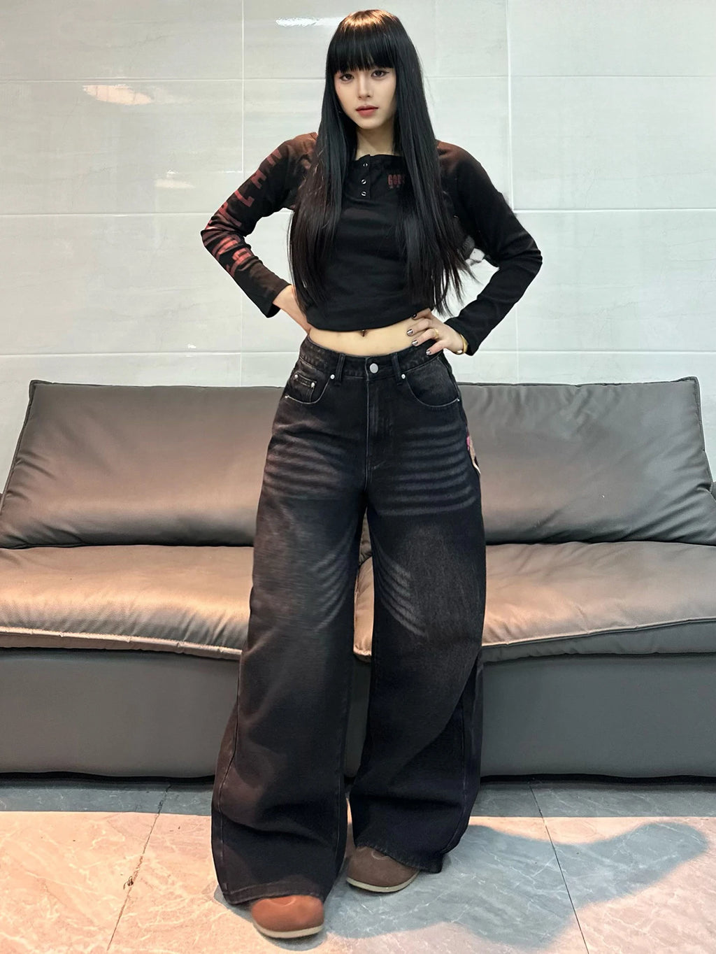 PENDRA American Butterfly Embroidery Jeans