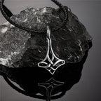 PENDRA Celtic Knot Rune Steel Necklace
