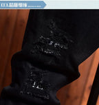 PENDRA Korean Black Elastic Jeans