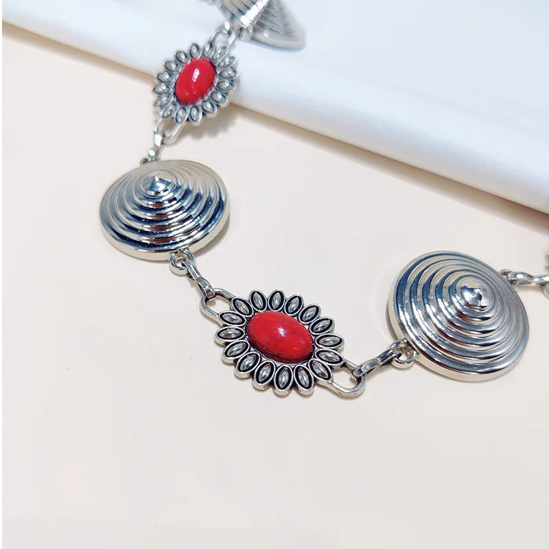Gypsy Metal Hippie Boho Flower Turkish Bohemian Dress Belt Belly Dance Waist Chain Coins Sexy Body Afghan Indian Jewelry