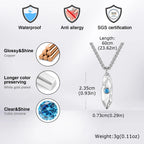 PENDRA Stone Blue Wishing Pendant Necklace