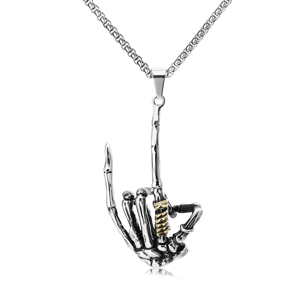 PENDRA Skullgesture Gothic Skull Gesture Pendant