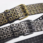 PENDRA Noraene Rivet Studded Designer Hollow Belt