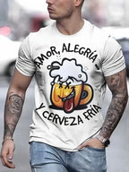 PENDRA Workout Training Loose Comfortable Printed Short Sleeve T-Shirt