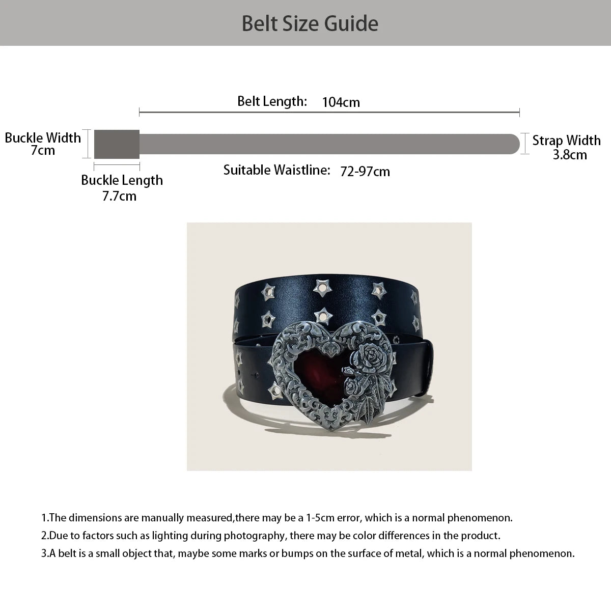 PENDRA Koraellea Leather Eyelet Gothic Belt