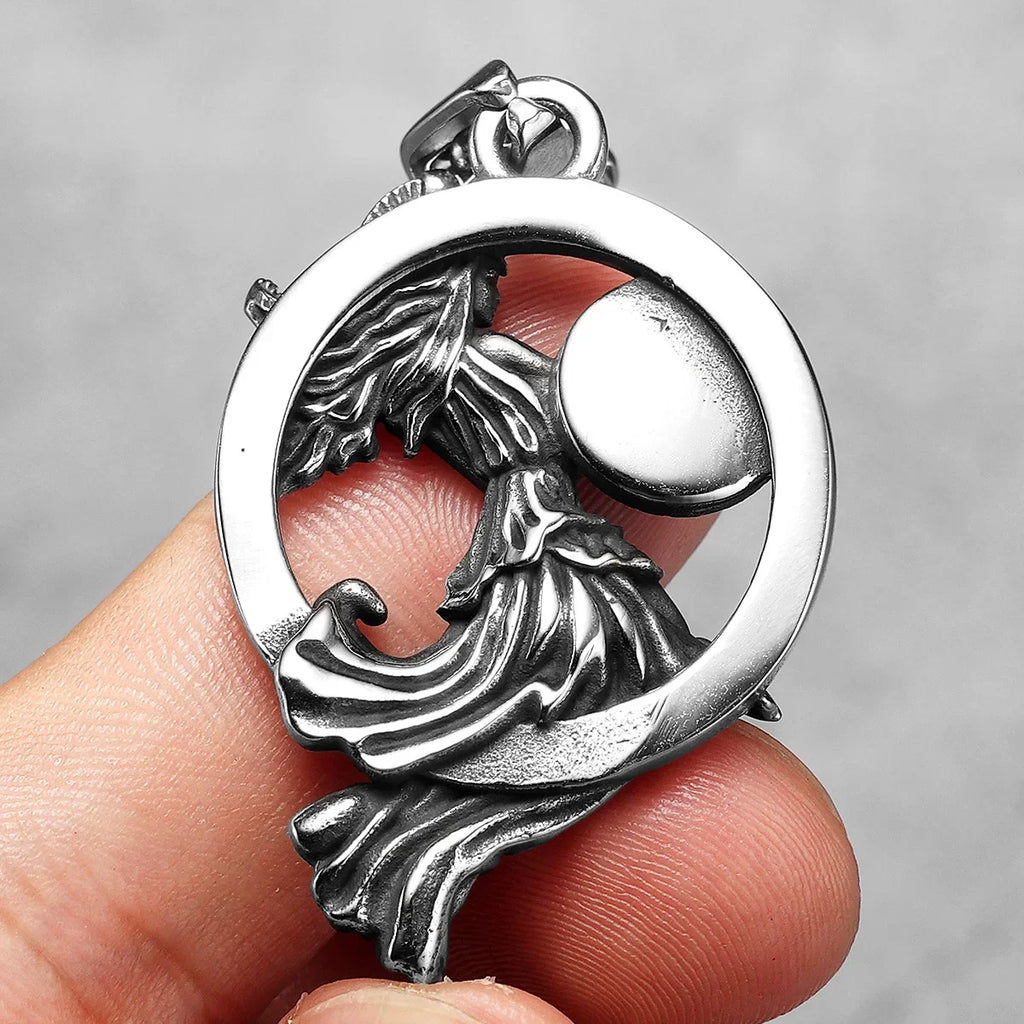 Greece Myth Goddess Men Necklaces Stainless Steel Pendant Chain Women Jewelry Vintage New Cool Tings Accessories Gifts Wholesale