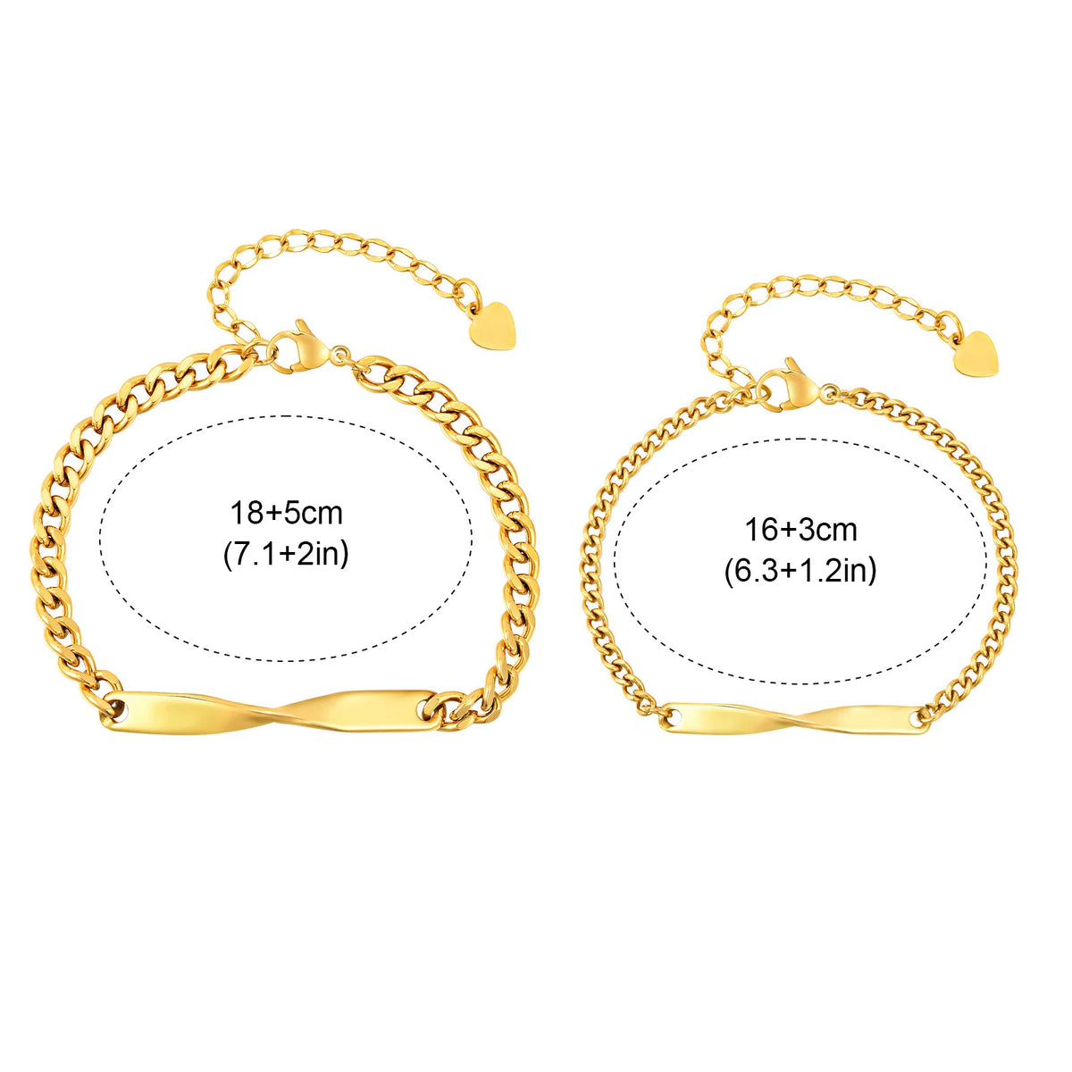 Simple Couple Bracelets for Women Men,Waterproof Stainless Steel Adjustable Mobius Bracelet,Anniversary Birthday Gift