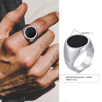 PENDRA Ethnic Knot Rune Black Ring