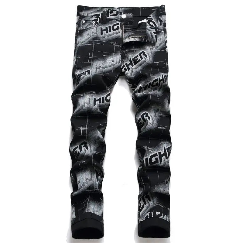 PENDRA Denim Printed Pants