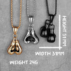PENDRA Boxing Gloves Gym Steel Necklace