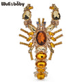 PENDRA Luxe Lobster Rhinestone Animal Brooch