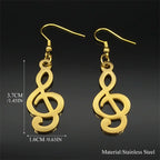 PENDRA Musicnote Gold Charm Earrings