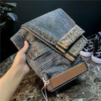 New Arrival Korean Style Pants Men's Luxury Harajuku Designer Cowboy Kpop Brand Denim Slim Pencil Pants Men's Jeans for Autumn