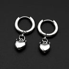Devil Horn Heart Huggie Hoop Earrings Stainless Steel Dangle Love Charm Punk Y2K Unisex Sweet Cool Goth Ear Ring Jewelry Gifts