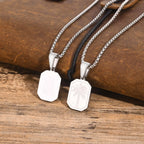 Hawaiian Tree Necklaces for Men,Stainless Steel Palm Trees Square Pendant Necklaces.Chic Stylish Jewelry Gift