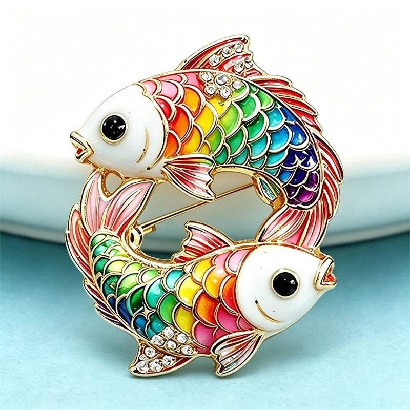 PENDRA Pisces Fish Zodiac Brooch