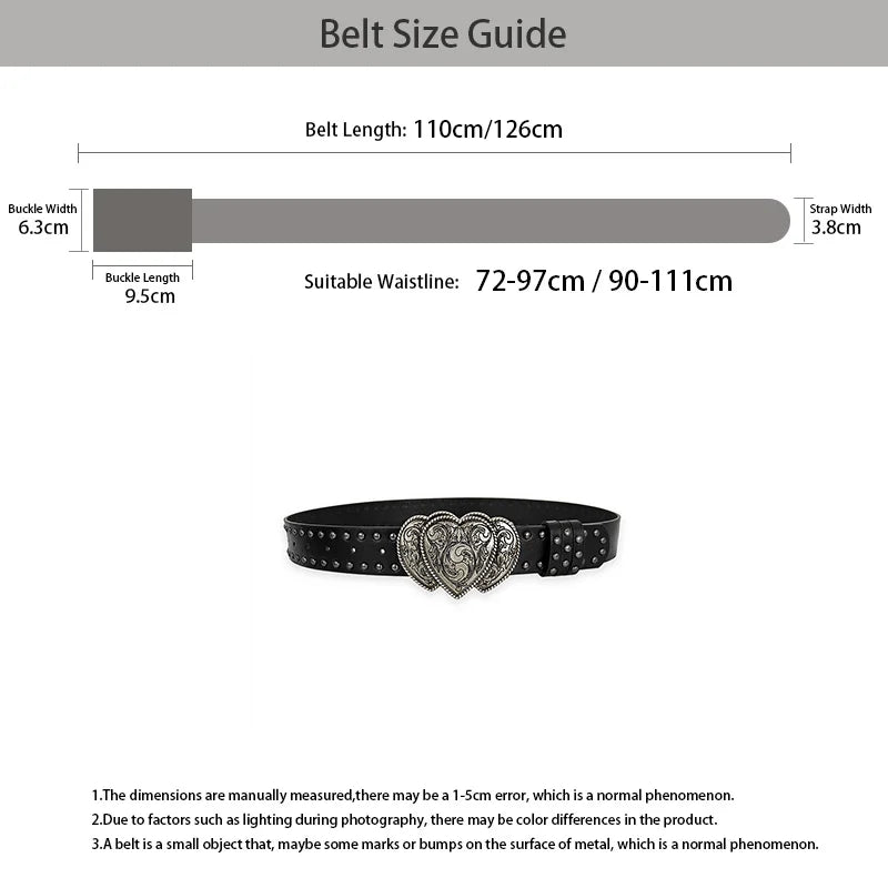 PENDRA Jadeyne Heart Gothic Wide Belt