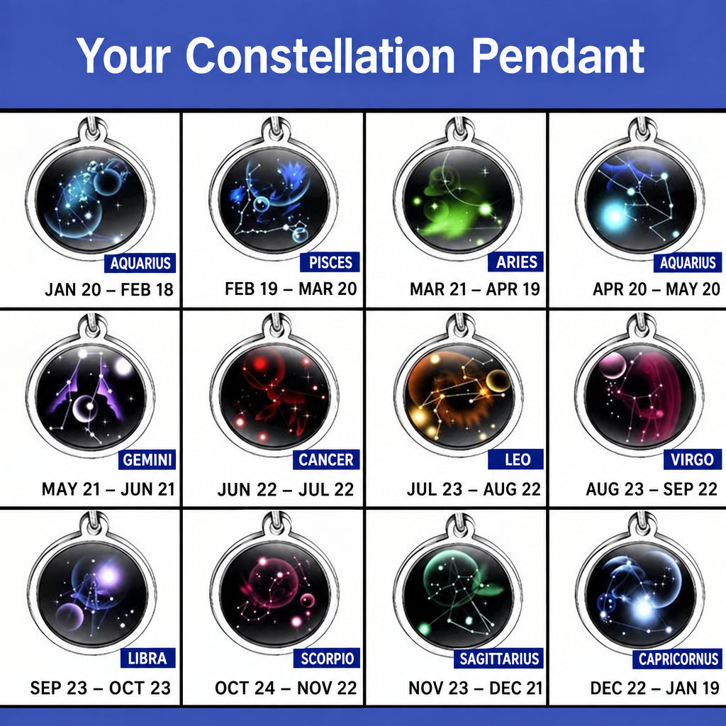 PENDRA Zodiacglow Luminous Twelve Constellations Pendant Necklace