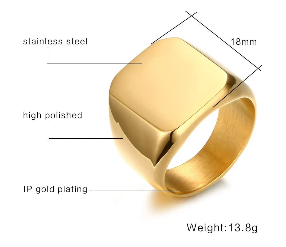 PENDRA Personalized Initials Letter Steel Ring