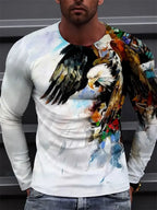 PENDRA Eagle Long Sleeve Print T-Shirt