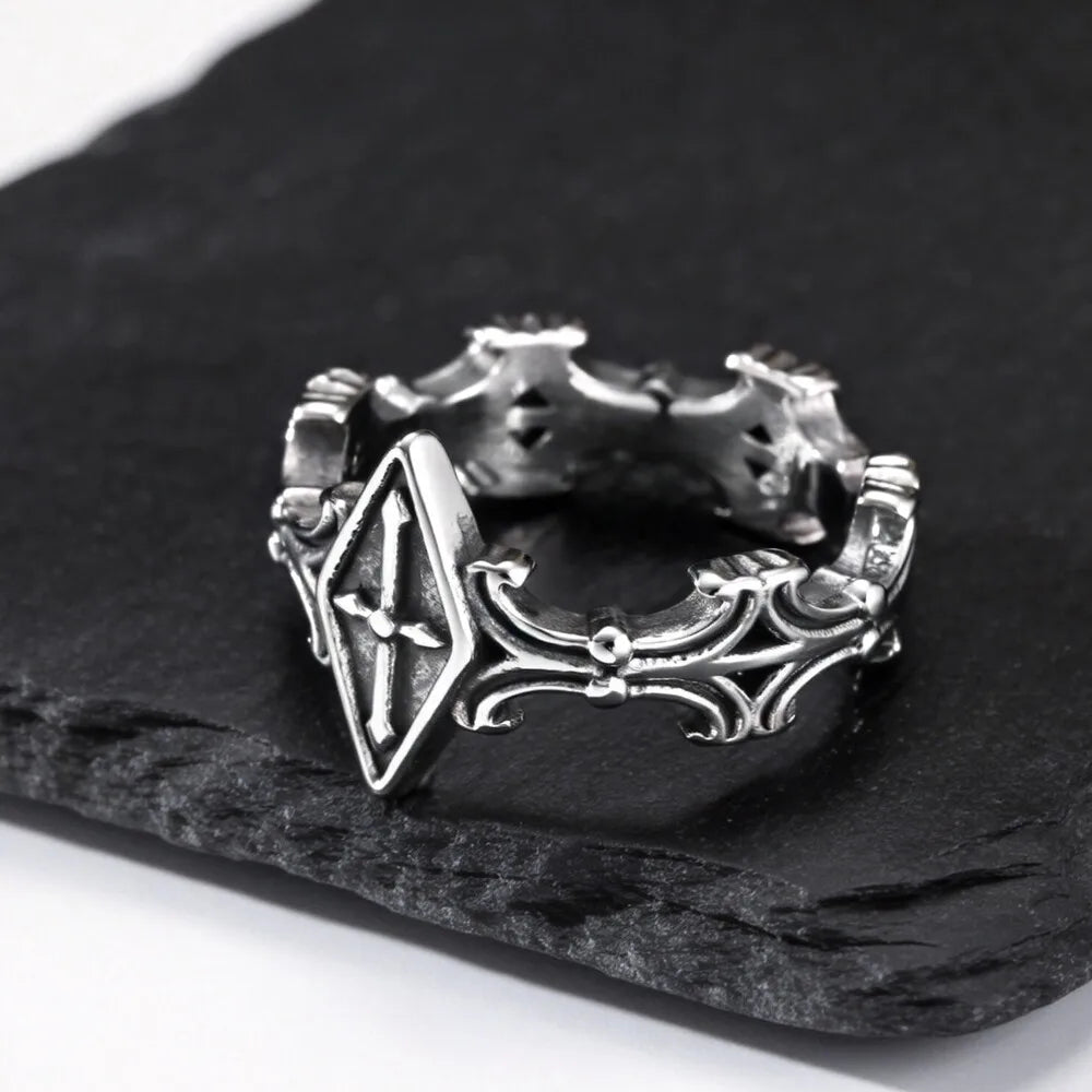 PENDRA Cross Steel Ring