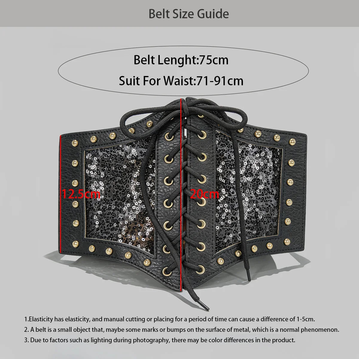 PENDRA Galaene Leather Lace Gothic Corset Belt