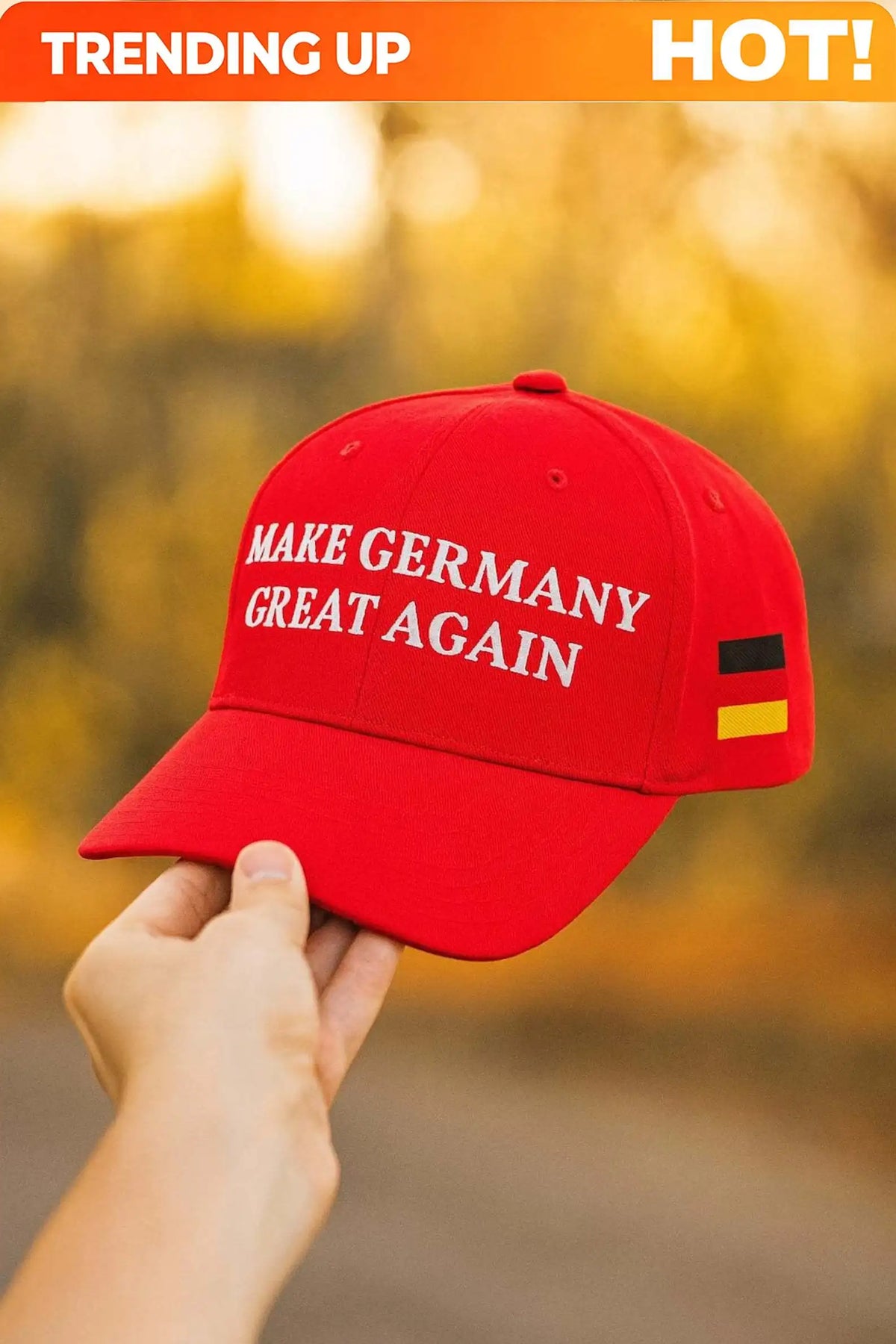 PENDRA Make Germany Great Again Zaberfeld Embroidered Structured Twill Cap